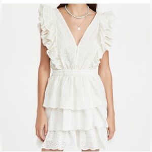 Love The Label Tiered Eyelet Mini Dress